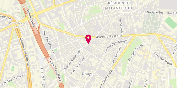 Plan de KERROUCHE Rachid, 142 Rue Noisy le Sec, 93170 Bagnolet