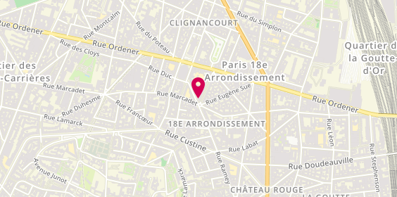 Plan de EPTB, 1 Rue Ferdinand Flocon, 75018 Paris