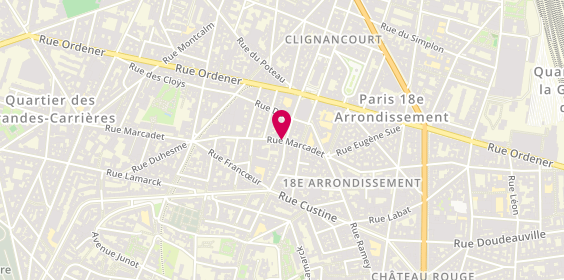 Plan de S.P Batiment, 103 Rue Marcadet, 75018 Paris