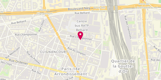 Plan de Lopes de Brito, 142 Rue de Clignancourt, 75018 Paris