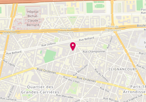 Plan de Ribeiro Rodrigues Carlos, 17 Rue Vincent Compoint, 75018 Paris