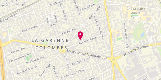 Plan de AGESNE Thierry, 32 Rue Jean Bonal, 92250 La Garenne-Colombes