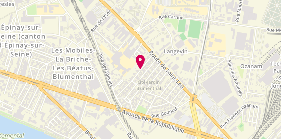 Plan de D S D P, 28 Rue Alexandre Ribot, 93800 Épinay-sur-Seine