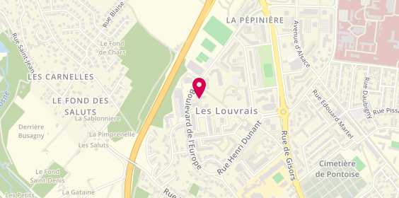 Plan de Les Ravaleurs, 2 Place Gaspéri, 95300 Pontoise
