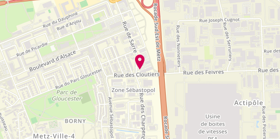 Plan de Evrard, 29 Rue Sarre, 57070 Metz
