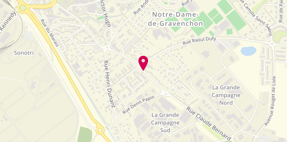 Plan de La Couleur, Notre Dame de Gravenchon Rue Claude Bernard, 76330 Port-Jérôme-sur-Seine