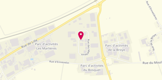 Plan de BATI FIRST Hauts de France, 16 Rue des Marlières, 59710 Avelin