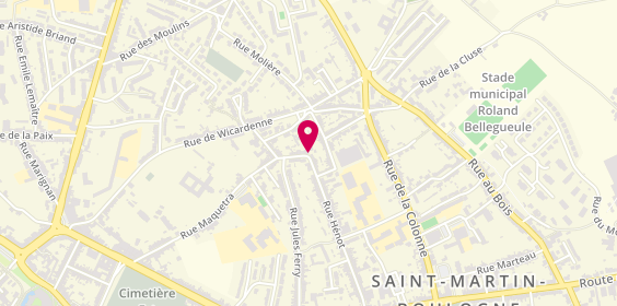 Plan de Daniel Thebault, 164 Rue Hénot, 62280 Saint-Martin-Boulogne