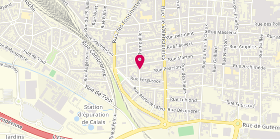 Plan de Mequignon Peinture, 93 Rue Champailler, 62100 Calais